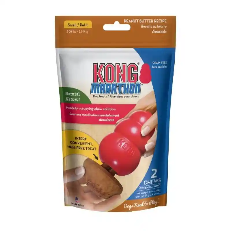 Kong Marathon 2-pk Peanut Butter Treat Medium