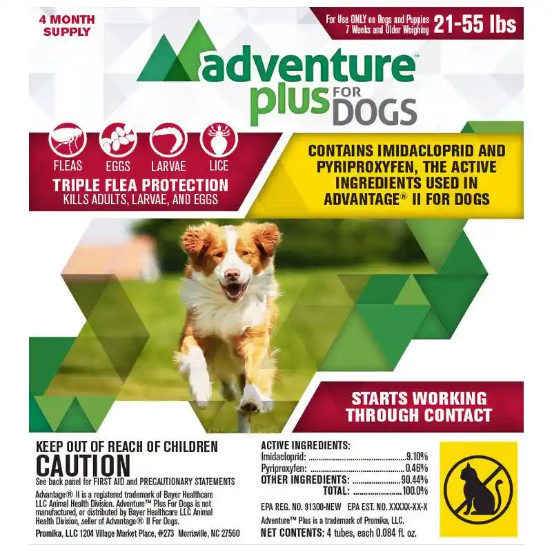 Adventure Plus For Dogs 4-pack 21 to 55 Pounds