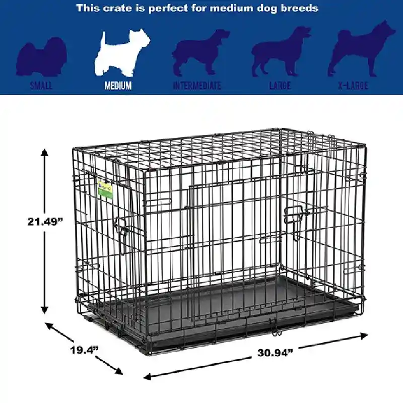 Midwest Contour 2-Door Folding Dog Crate Med. 30"