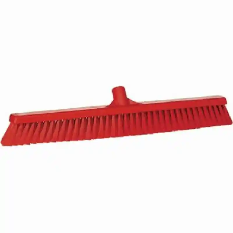 Broom, Push, Soft Bristle / 24" / Red