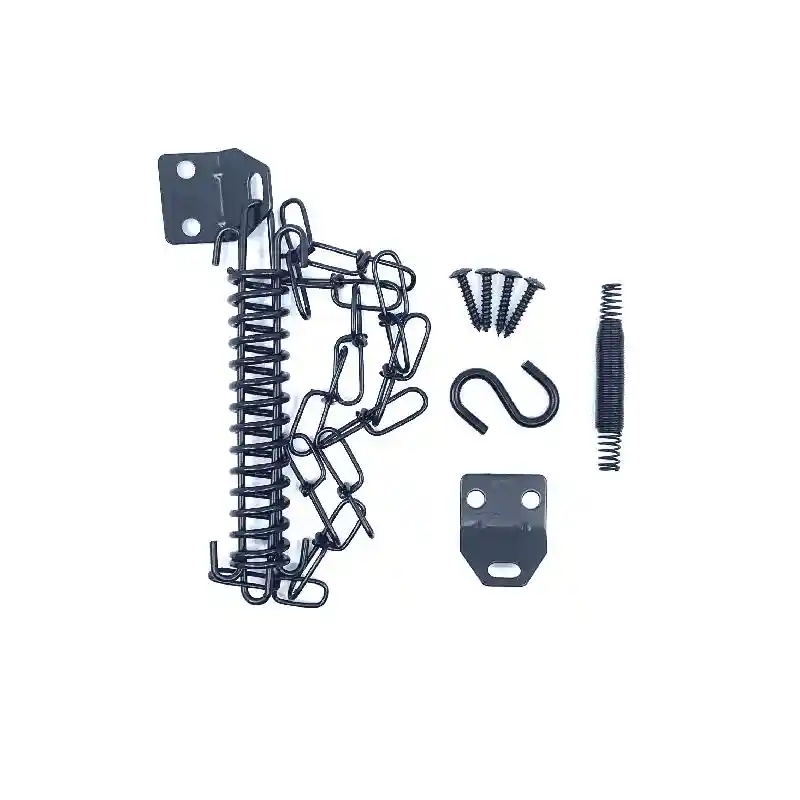 Screen & Storm Door Stop Spring Chain | Black