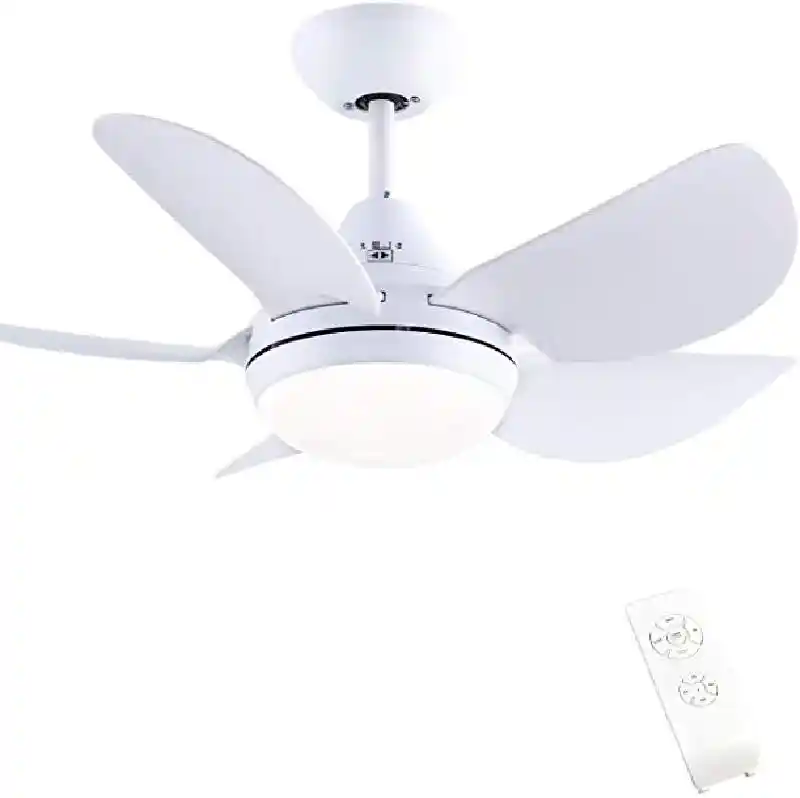 CJOY Ceiling Fan with Light 30" White