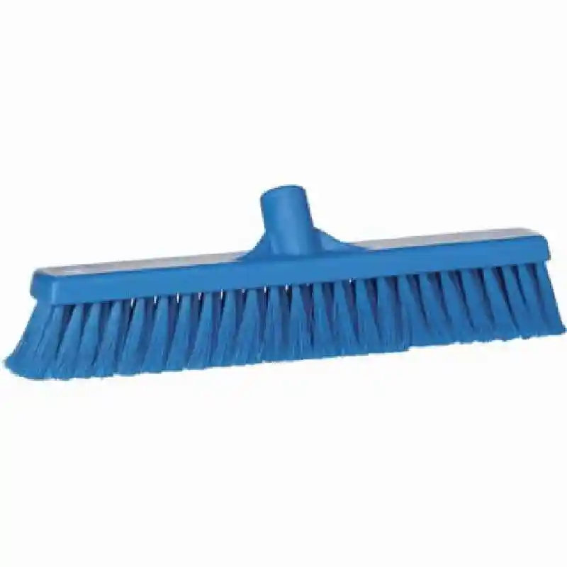 Broom, Push, Soft Bristle / 16" / Blue