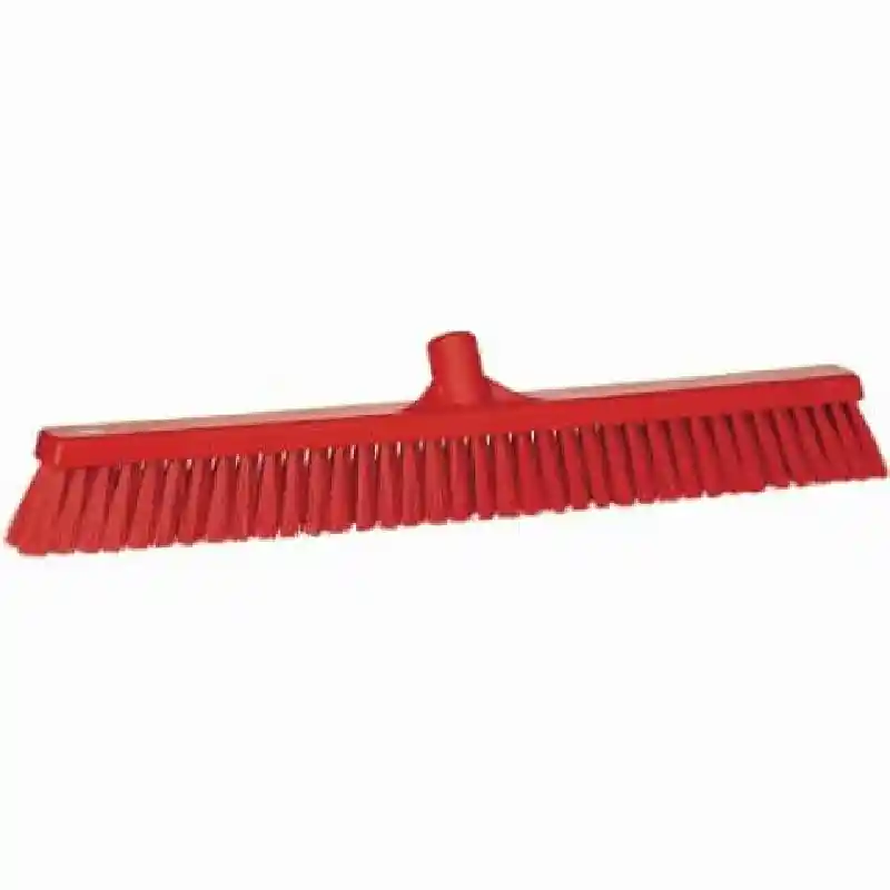 Broom, Push, Stiff Bristle / 24" / Red