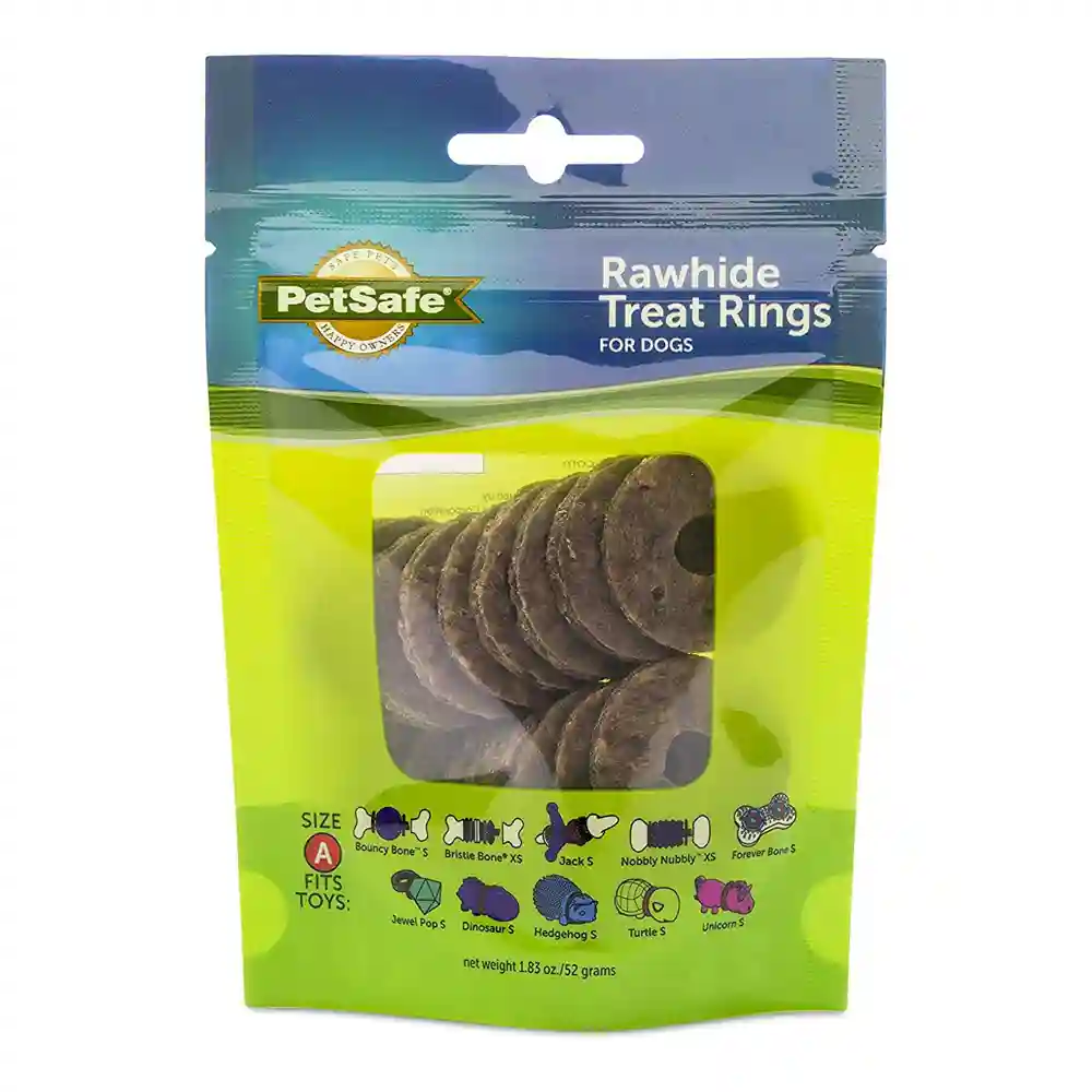 Busy Buddy Rawhide Treat Ring Refills, Original Rawhide, Small