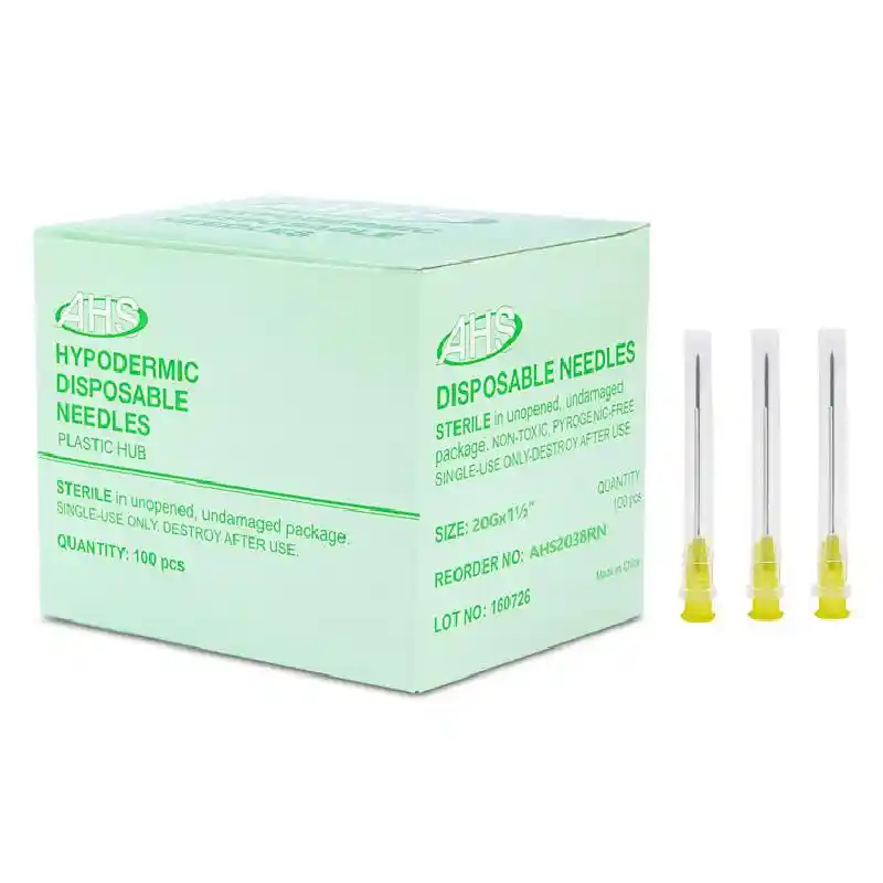 AHS Hypodermic Needles, 20G x 1.5in