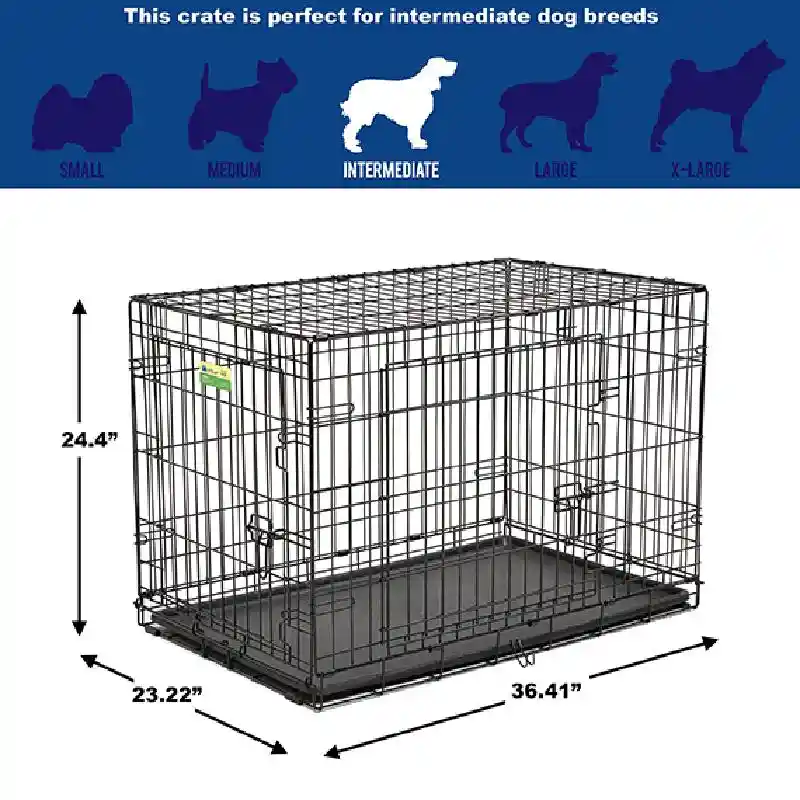 Midwest Contour 2-Door Folding Dog Crate Large 36"