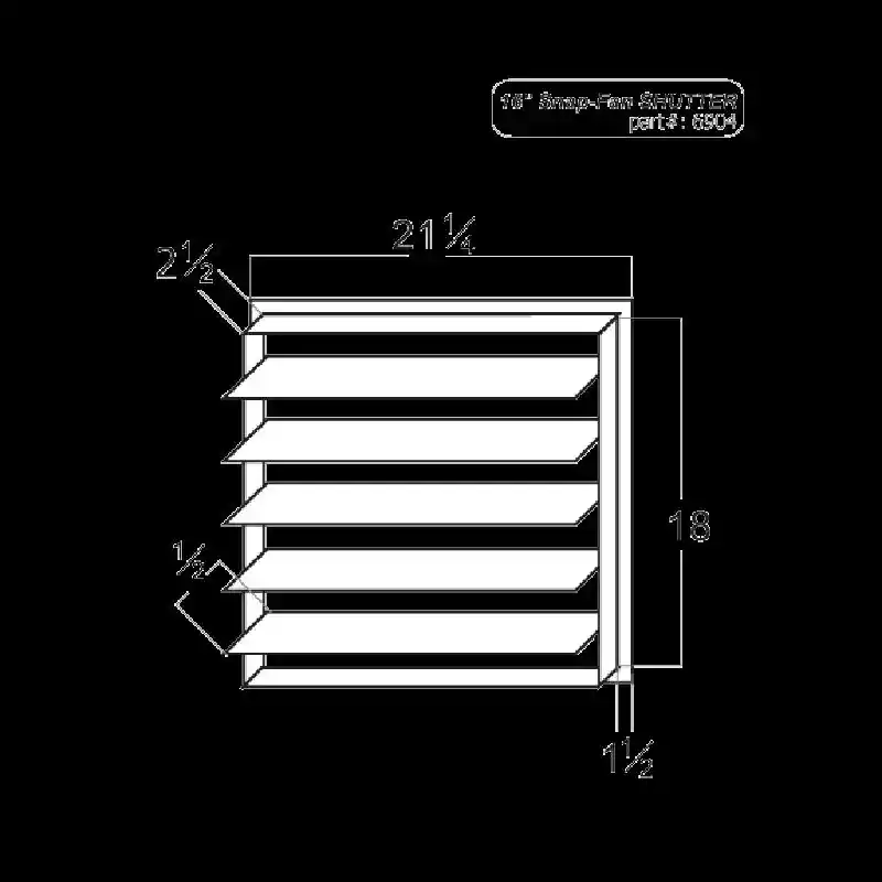 Snap Fan Shutter 16"