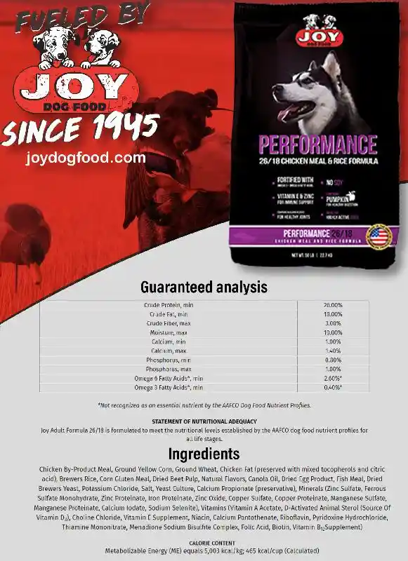 Joy Performance Adult 26/18-Purple 50#