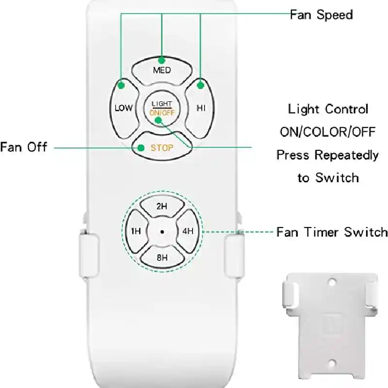 CJOY Ceiling Fan with Light 30" White