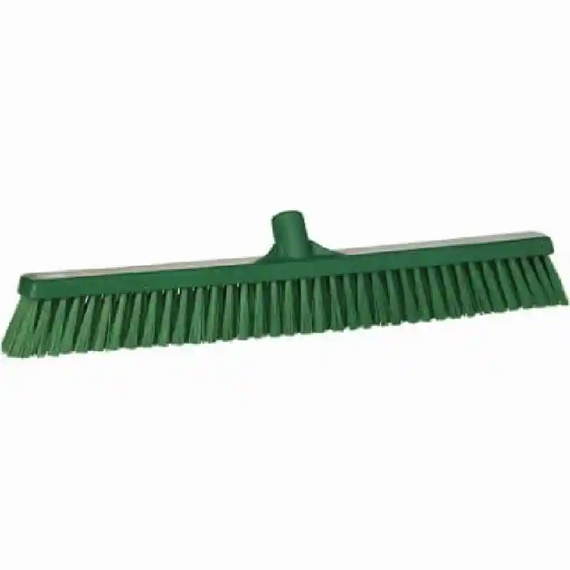 Broom, Push, Stiff Bristle / 24" / Green