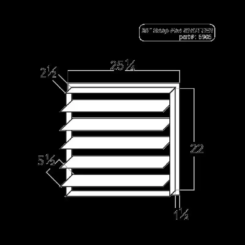 Snap Fan Shutter 20"