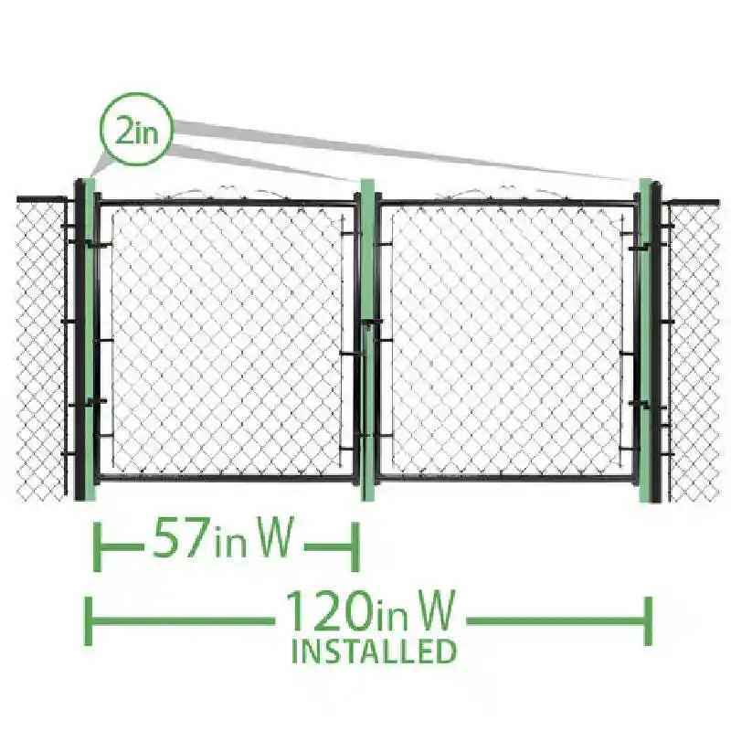 BLK 60" W x 48" H Chainlink Gate