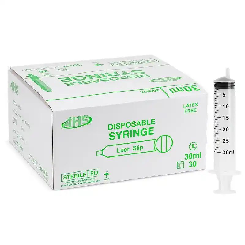 AHS Luer Slip Syringe, 30ml