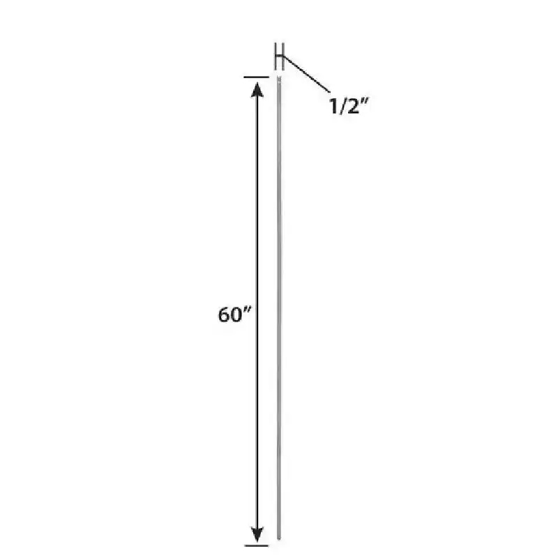 Tension Bar Black 60" x 5/8"