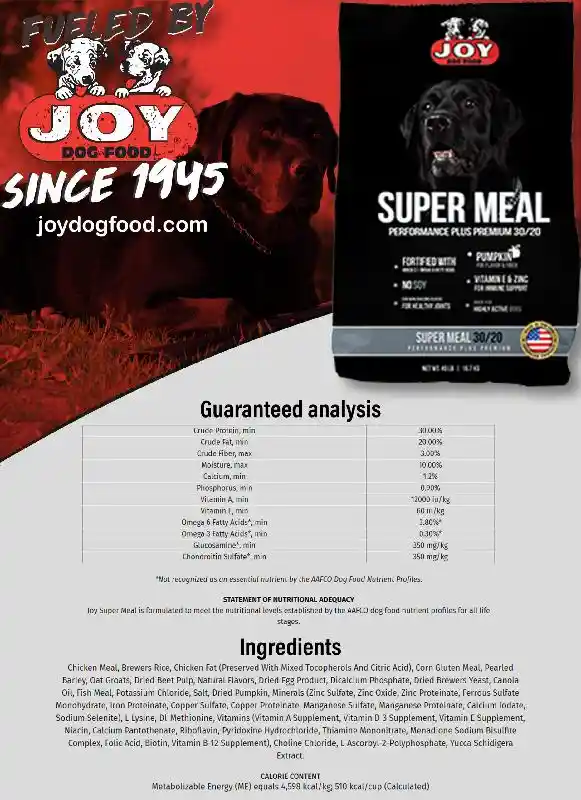 Joy Super Meal 30/20-Black 40#