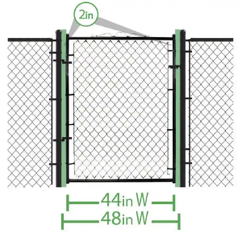 Blk 48" w x 60" h Chainlink Gate