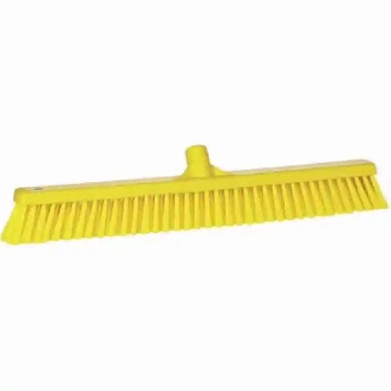 Broom, Push, Stiff Bristle / 24" / Yellow
