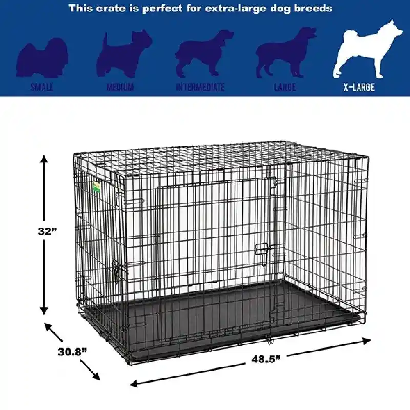Midwest Contour 2-Door Folding Dog Crate 48"