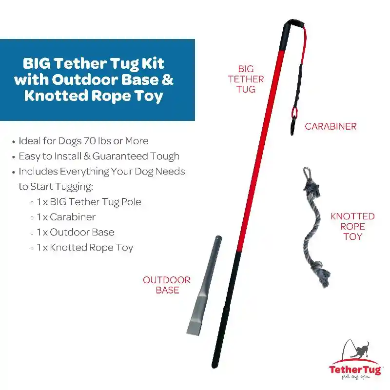 BIG Tether Tug for Dogs 70 lbs or More