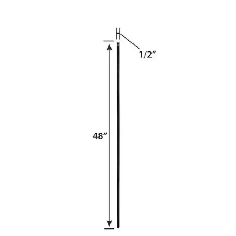 Tension Bar Black 48"X5/8"