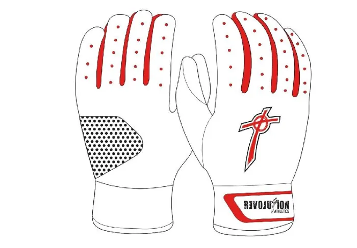 Revolution Batting Glove | White/Red | Small