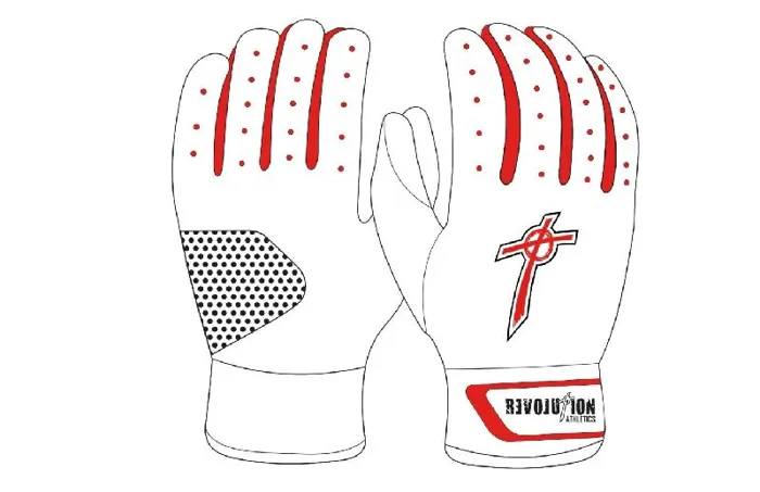 Revolution Batting Glove | White/Red | X-Small