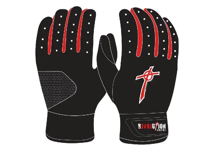 Revolution Batting Glove | Black/Red | 2X-Large