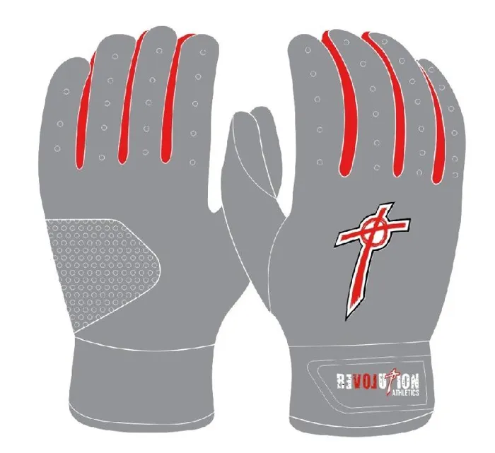 Revolution Batting Glove | Gray/Red | 2X-Large