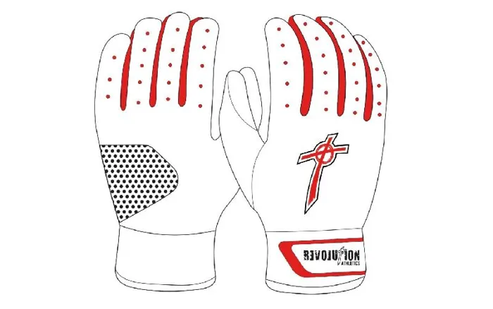 Revolution Batting Glove | White/Red | Medium